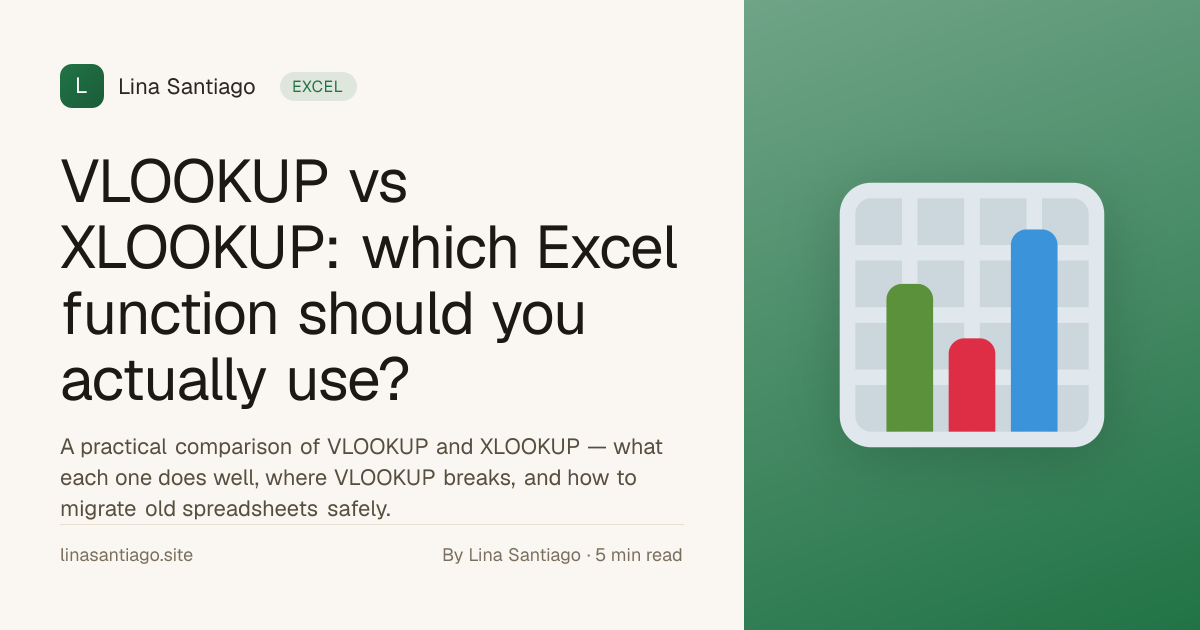 VLOOKUP vs XLOOKUP: which Excel function should you actually use?