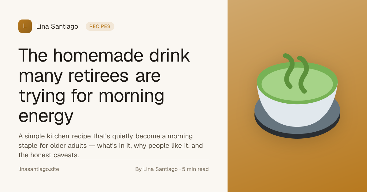 The homemade drink many retirees are trying for morning energy