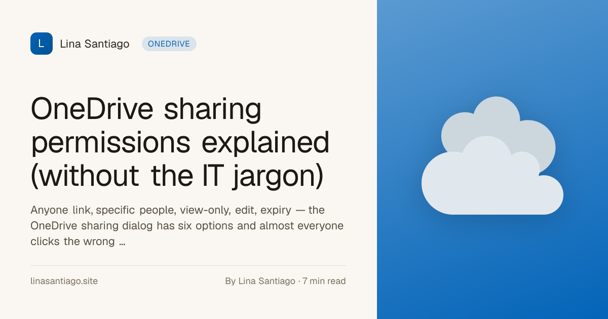 OneDrive sharing permissions explained (without the IT jargon)